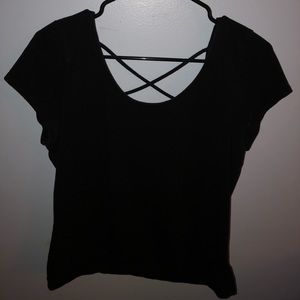 Black crop top